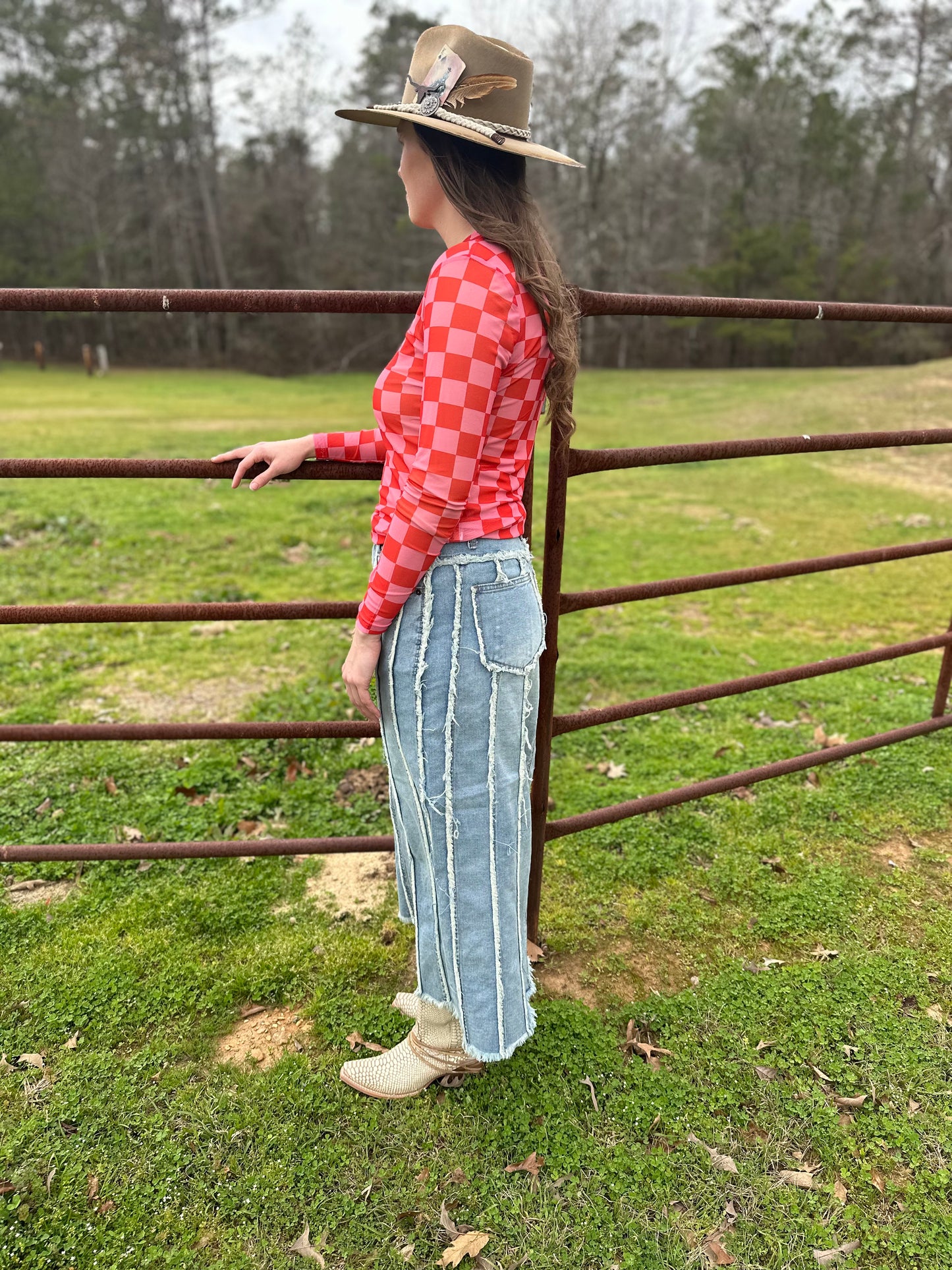 Denim Maxi Skirt